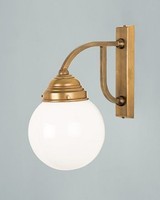 Wandleuchte Wohnzimmer Blendarm Glas Berliner Messing E27 Kugel Schirm Wandlampe