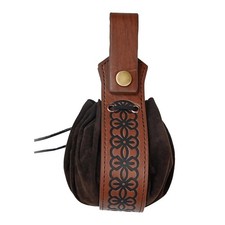 Medieval Leather Belt Pouch Renaissance Leather Bag Vintage Leather Bag