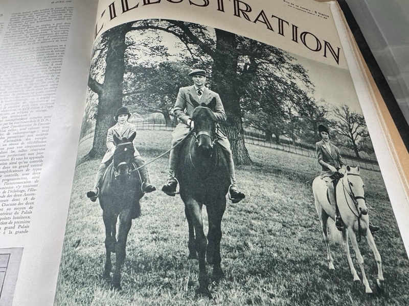 Bound Volume of L'Illustration Magazine, Nudes, War, Jan 1 - April 30 1938 WW2