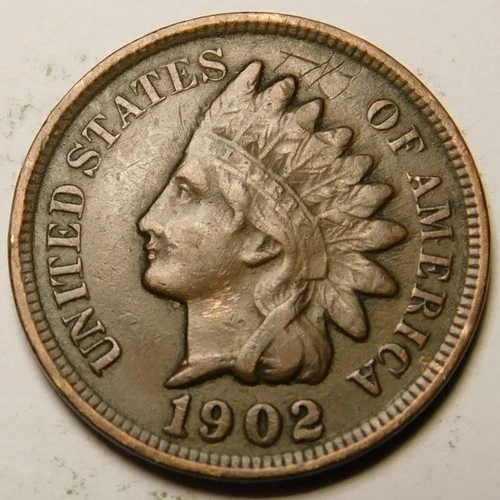 1902 Indian Head Cent Penny VF-Details "Actual Coin Pictured"