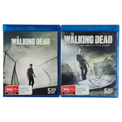 The Walking Dead : Season 4 & 5 -  10× Disc Region B - Blu-ray - Region B