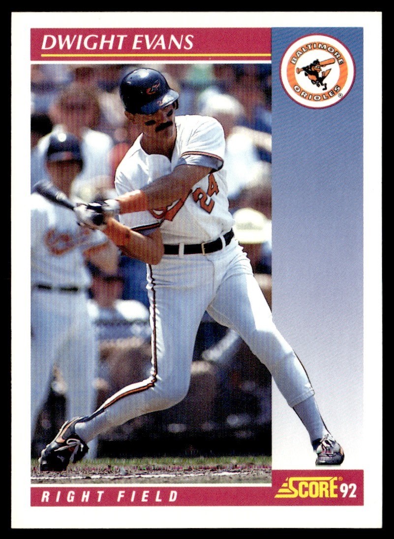 1992 Score Dwight Evans Baltimore Orioles #150