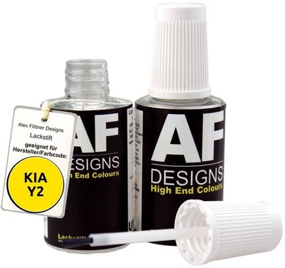 Lackstift für KIA Y2 Bright Yellow schnelltrocknend 2x20ml Autolack