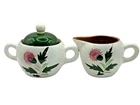 Thistle by Stangl Art Pottery Sugar and Creamer Set Excellent Cream