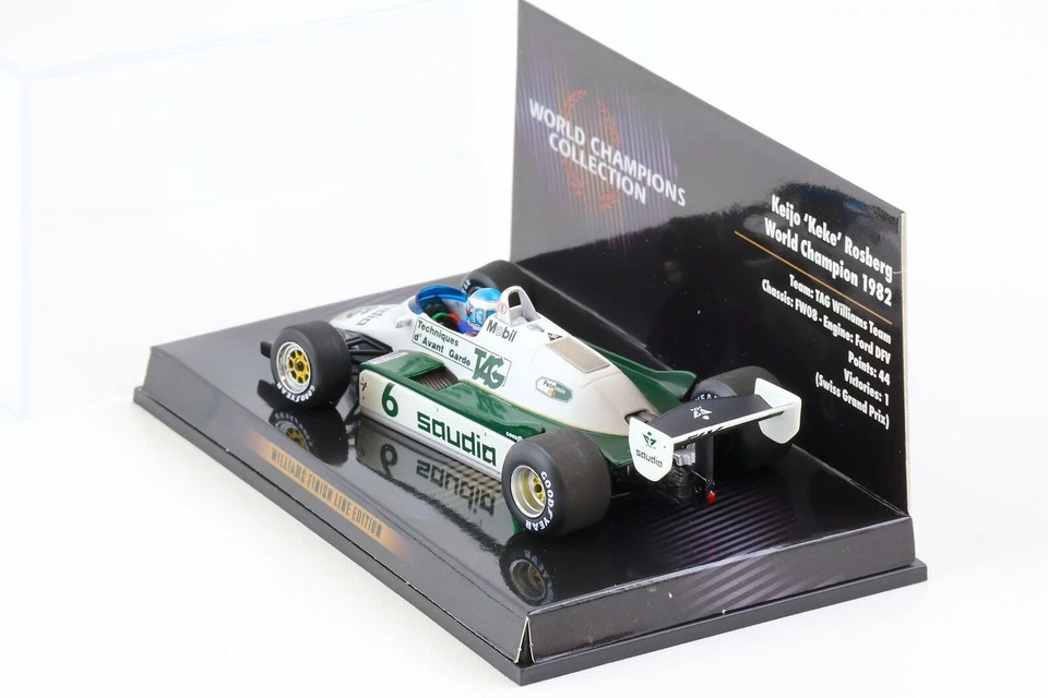 F1 WILLIAMS FW08 #6 K.Rosberg World Champion Dirty Version 1982 1/43 MINICHAMPS - Image 2 of 4