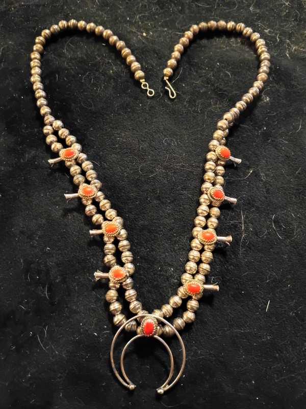 sterling silver squash blossom necklace