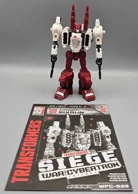 Transformers Siege Sixgun Hasbro WFC Generations Deluxe Class Complete 