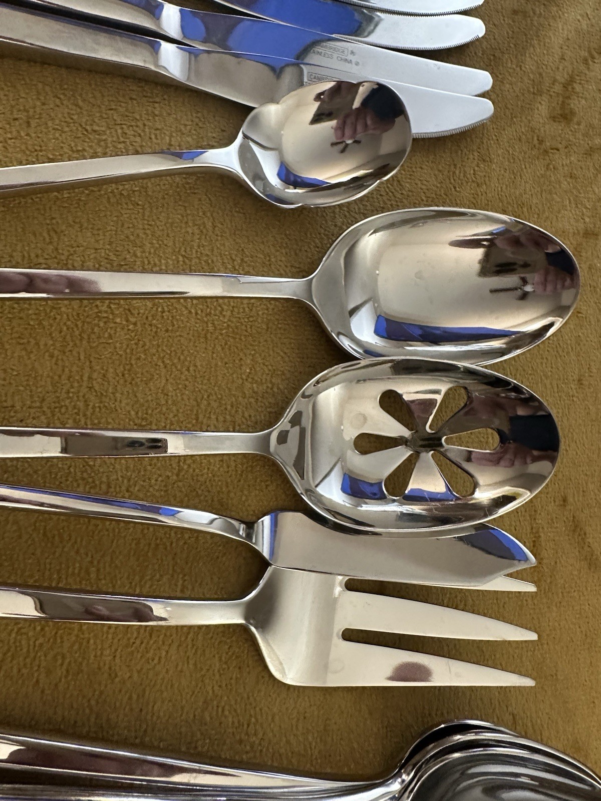 SERVICE FOR 8+ Serving Set Cambridge Chop Conversation 18/10 Stainless **MINT** thumbnail 10