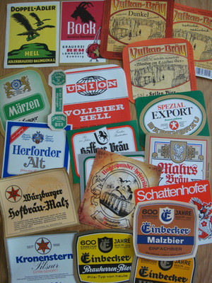 *** 500 different beer labels Germany *** many old ones included #13 ***