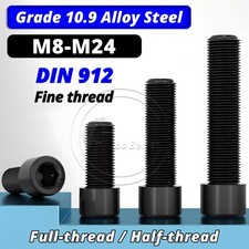 M8 - M24 FINE PITCH Black Allen Bolt Socket Cap Screws GRADE 10.9 High Tensile