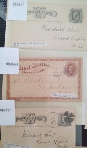 M53# Old 1800's Postal Card / Fancy Cancel Lot. ** Very Fine Lot - Picture 2 of 3