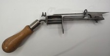 Antique Rug Hooking Tool Machine Wooden Handle 1920s
