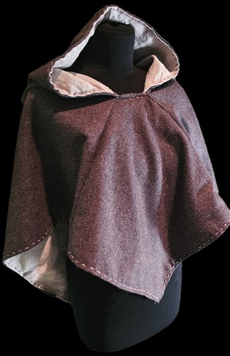 Viking Hood Large Pure Wool Linen Larp Fantasy Costume Reenactment Clothing New - Picture 6 of 7