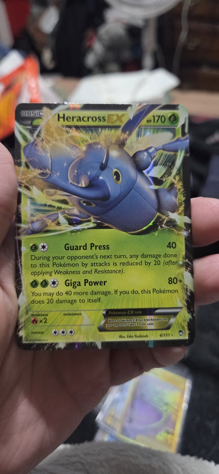 Heracross EX XY - Furious Fists #4/111 Ultra Rare,Holo Pokemon Card