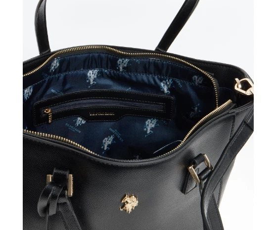 US POLO ASSN Negro Jones Shopper Hombro Bolso - Imagen 2 de 3