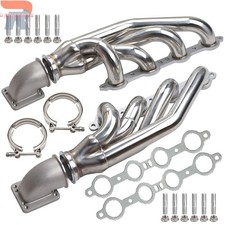 Turbo Exhaust Manifoldheaders For Ls1 Ls6 Lsx Gm V8elbows T3 T4 To 3.0 V Band