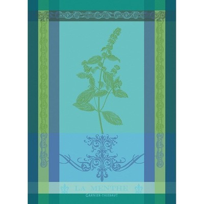 Garnier Thiebaut Brin de Menthe Chlorophylle (Green Mint) French Kitchen Towe...