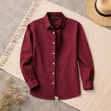 Banana Republic Men's Red Polka Dot 100% Cotton Non-Iron Dress Shirt Size L