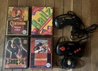 Vintage Sega Genesis Games Lot Of 4 with Cases + Two Controllers! All Tested!