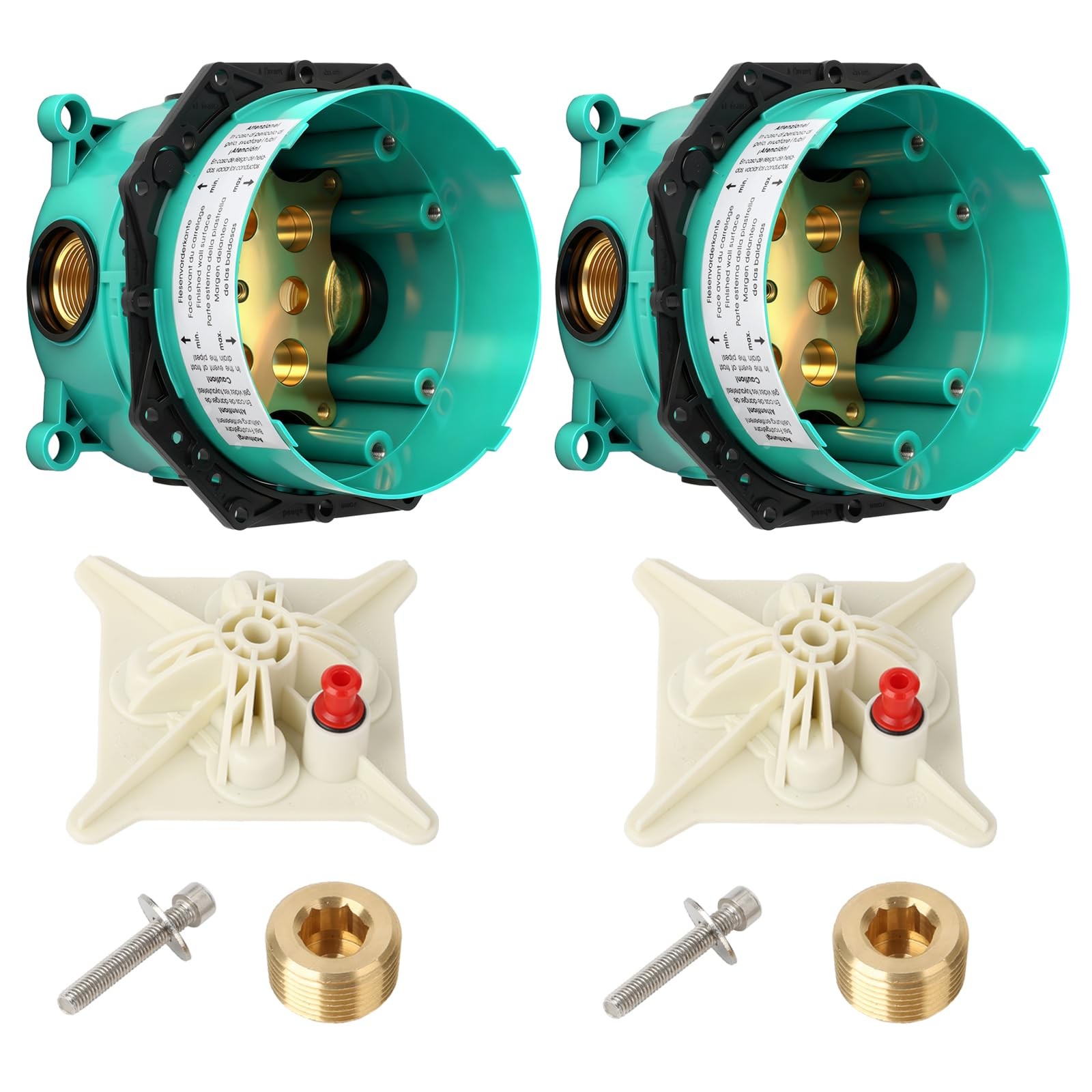 2-Pack 01850181 Universal 3/4" Rough-In Shower Valve with St