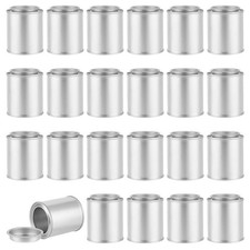 24 Pcs Empty Metal Paint Cans Lids Silver Quart Pails Pint Storage Pack