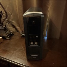 CyberPower 1500VA Desktop/Freestanding UPS w/ USB Charging, Black
