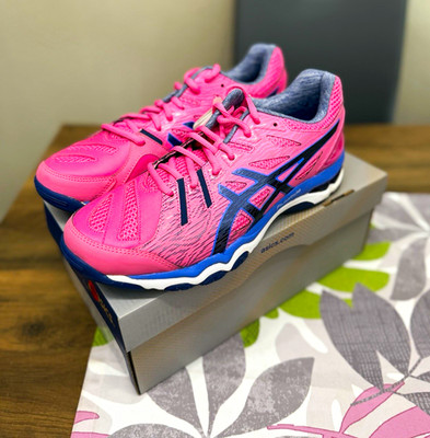 ASICS GEL-Netburner Super 6 Damen Sneaker Rosa/Blau Größe 42