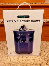 Servappetit Blue 50s Retro Style Electric Juicer SERVE Orange Lemon Lime