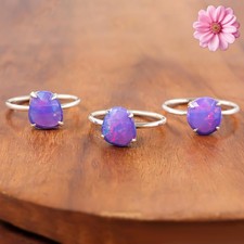 Welo Fire Opal Gemstone 925 Sterling Silver Ring Handmade Jewelry Ring For Gift