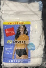 9 Pair Women's Hanes Breathable Cotton Briefs Size 6 M Open Pack PW40WH