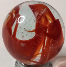 Vintage Vitro Horseshoe Caged Cat s Eye Shooter Marble .88 NEAR MINT 925.093