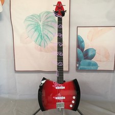 Red Marceline's Axe Electric Bass Guitar Adventure Time 4 String Special Shape
