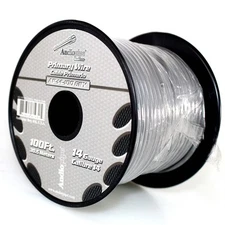 14 GA 100 FT Roll Gray Stranded Spool of CCA Primary Power Ground Wire Cable