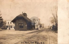 Park Ridge NJ New Jersey Erie Railroad Depot c1909 RPPC Photo Postcard COPY