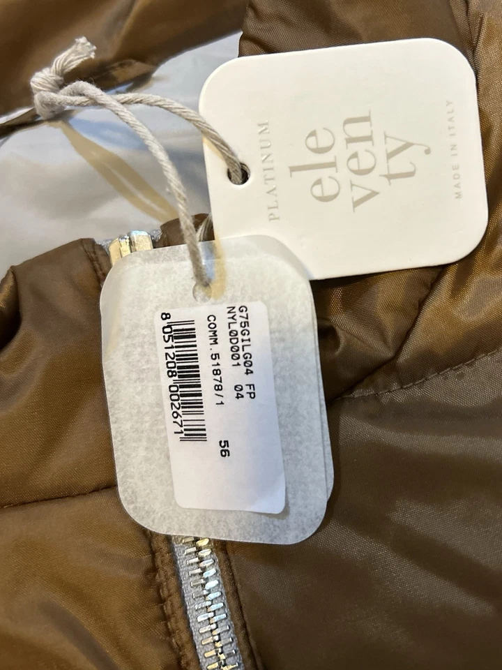 Eleventy Platinum Brown Nylon Quilted Full-Zip Vest NWT Size 52 / XL - Image 4 of 4