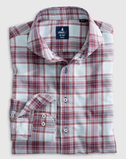 NWT JOHNNIE-O TOP SHELF MALIBLU FOWLKES PLAID BUTTON UP DOWN SHIRT SZ M