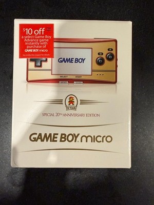 BRAND NEW SEALED - Nintendo Game Boy Micro - 20th Anniversary Edition - Gold/Red