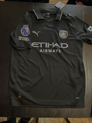 #ad #ad MAN CITY 9# 25 26 AWAY KIT JERSEY PLAYER VERSION SIZE L TTS LMK ASAP $53.00