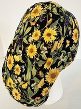 Floral Adjustable Medical Slim Lid Surgery Hat Euro Scrub Cap