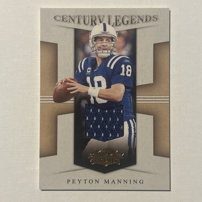 2008 Donruss Threads Century Legends Peyton Manning Jersey Patch Card /250 HOF