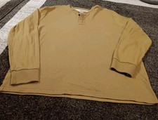 Maglione manica lunga St. John's Bay cammello con bottoni taglia XL