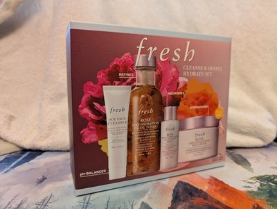 fresh Cleanse & Deeply Hydrate Gift Set - 4 piece - Brand New / Unopened!