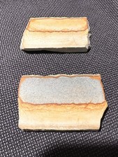Chicken Track Jasper Slab 58g Oregon, 2 in lot, blue sky and desert landscape