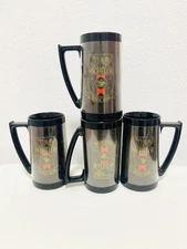 Vintage West Bend Thermo Serv Insulated  MICHELOB Beer Cups Mugs 16 oz Lot of 4