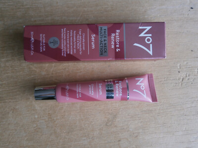 No 7 RESTORE & RENEW FACE & NECK MULTI-ACTION SERUM 30ml - NEU
