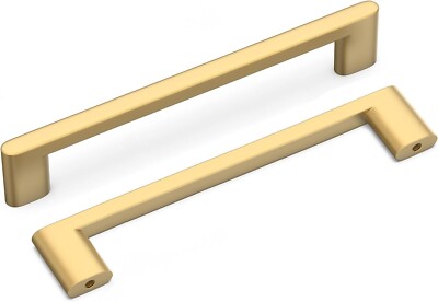 25 Pack Brushed Brass Cabinet Pulls 6.25 inch Hole Center Gold Kitchen Cabinet P