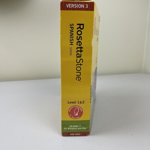Rosetta Stone Spanish Level 1 & 2 Version 3 CDs for PC and Mac with headset - Picture 4 of 4
