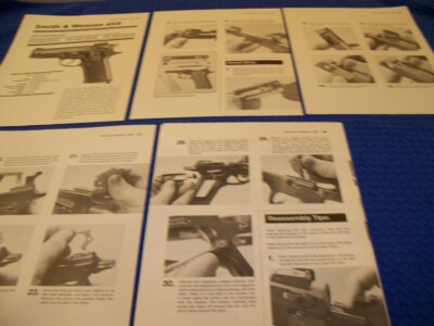 SMITH & WESSON 459 & M&P9 PRO C.O.R.E...FIELD STRIP & ASSEMBLY/SPECS (496HH)