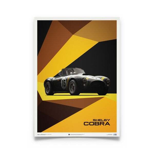 Automobilist Poster Shelby Cobra Mark II Black Racing Car 50 x 70 cm