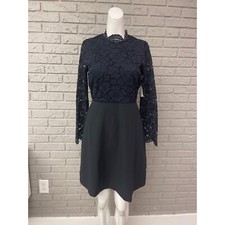 Lark & Ro Women Black Lace Fit & Flare Mini Dress Size 2 NWT
